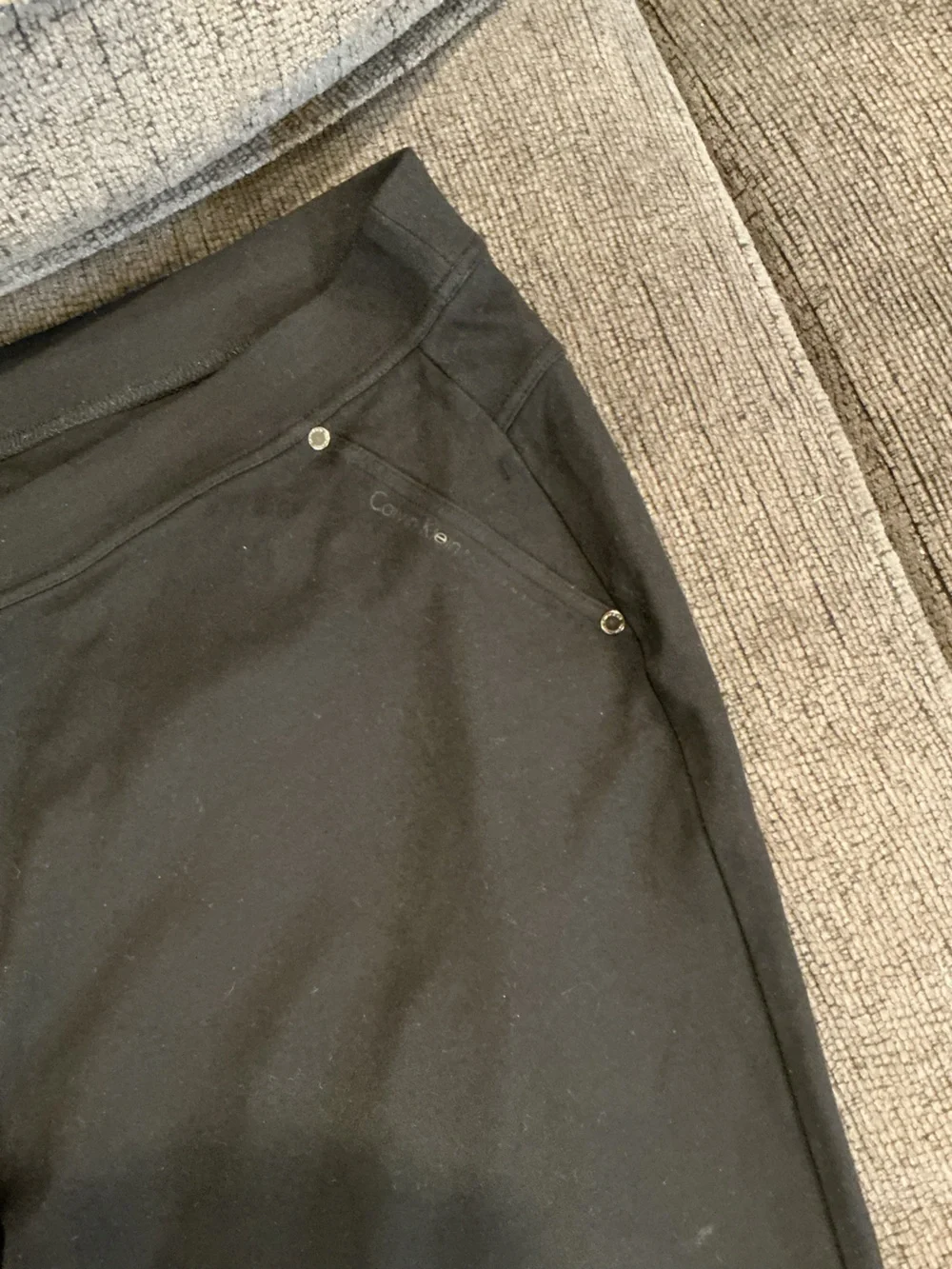 Women’s Calvin Klein Black Straight-Leg Stretch Pants